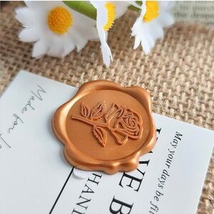 Rose Gold Wax Seal Stickers